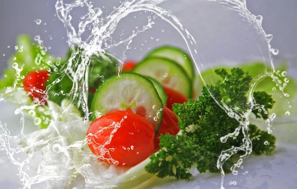 Healthy food and water are important elements for weight loss