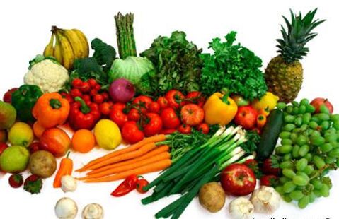 vegetables and fruits